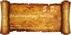 Staffenberger Dóra névjegykártya